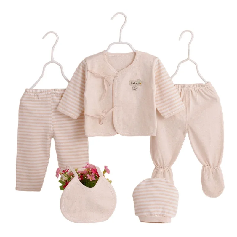

5pcs Baby Girl Clothes 0-3m Spring Summer Newborn Clothing Set Colorful Cotton Baby Boy Clothes Baby Outfit New Born Baby Items