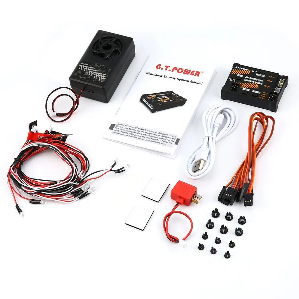 

G.T.Power версия Bluetooth Радиоуправляемый автомобильный двигатель звуковая имитация системы/осветительная имитация системы для радиоуправляемо...