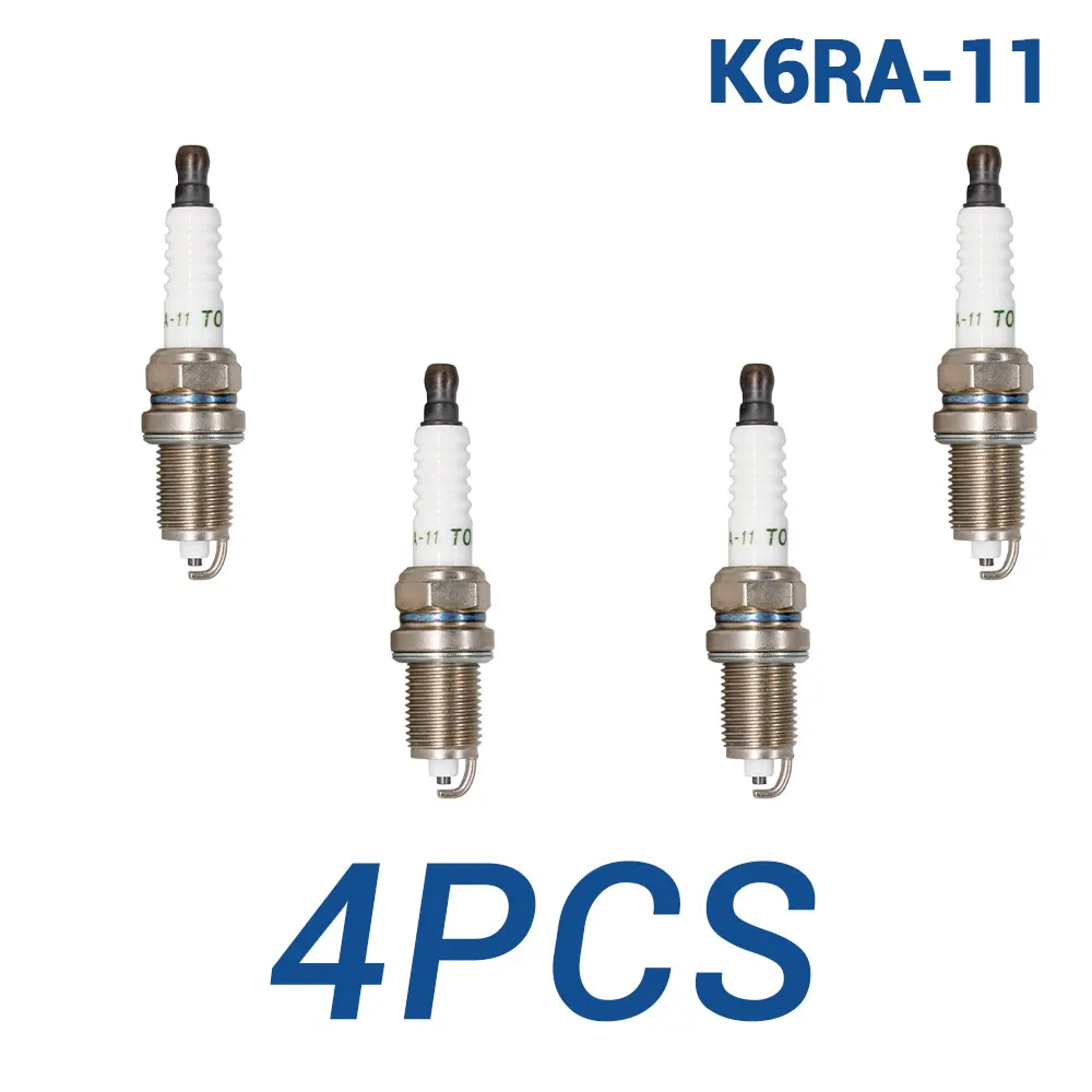 

2-8PCS Нормальные свечи зажигания факела K6RA-11 Замена для свечей 4291 ZFR6F-11 DENSO KJ20CR-U11 KJ206CR-L11 CHAMPION RC9MCC4