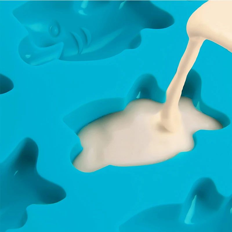 Силиконовый 3D аксессуар для выпечки в форме акулы идеально подходящий украшения