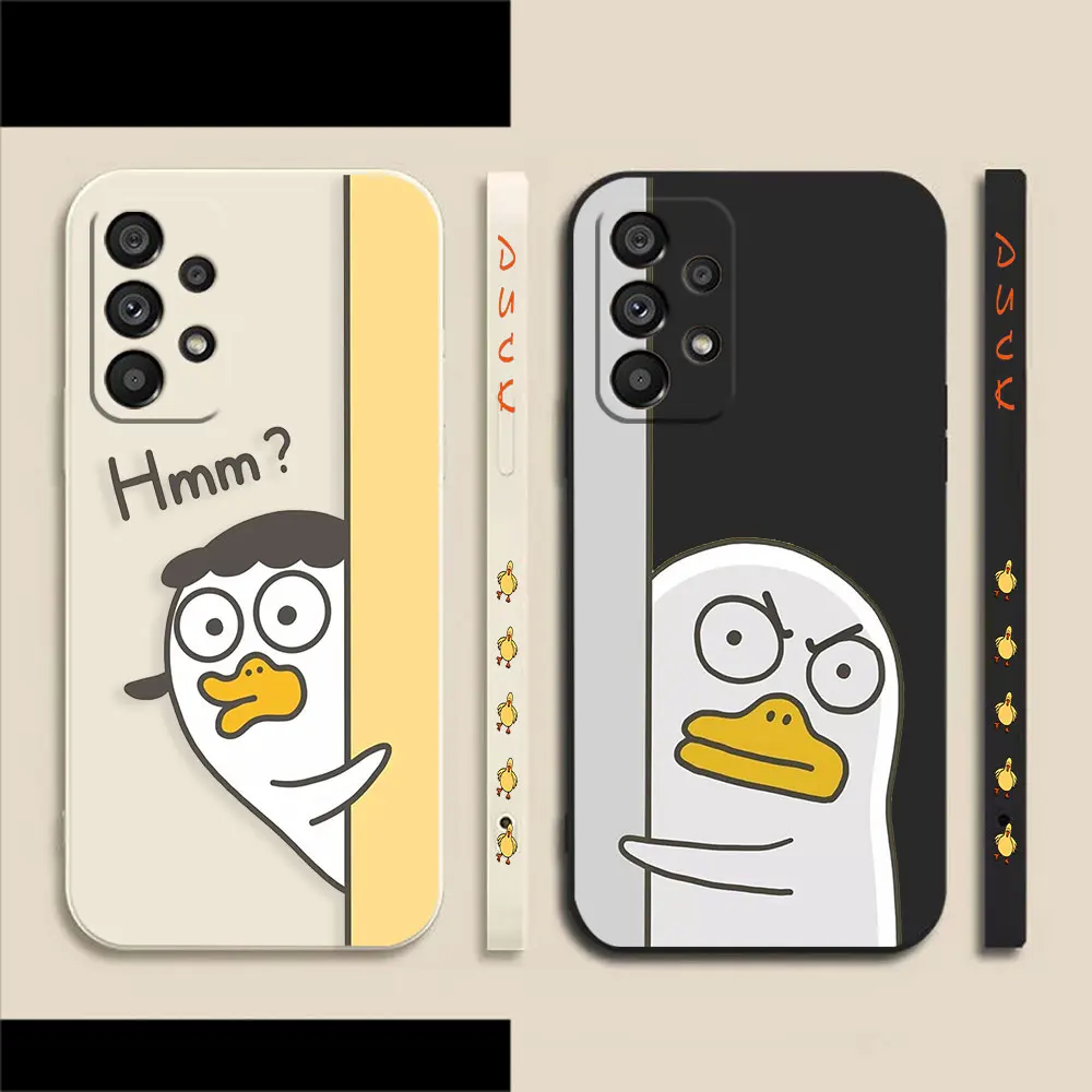 

Cartoon Duck Funda Coque Case For Samsung A91 A73 A72 A71 A53 A52 A51 A42 A33 A32 A31 A23 A21S A13 A12 AO3S 4G 5G Colour Case