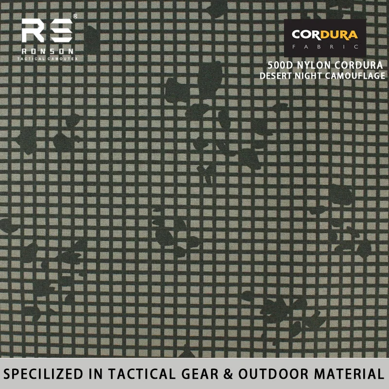 Фото Ткань нейлоновая Cordura 500D, камуфляж «Пустынная ночь», 100% тканая, водостойкая, с ПУ-покрытием, для тактического снаряжения, рюкзаков, военных ранцев, кемпинга №1