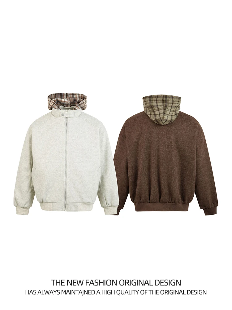 Американская винтажная шерстяная куртка мужская зимняя модная брендовая