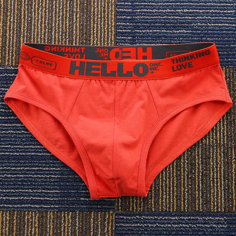

Men's Convex Pouch Briefs Cotton Youth Comfortable Underwear Breathable Mesh Crotch Lingerie Student Fashion Elastic Panties New
