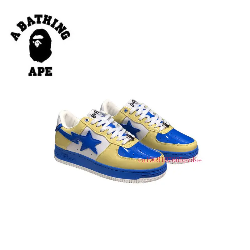 Men's Skateboarding Shoes A Bathing Ape LOW PRO BARELY Blue Low Cut Outdoor Walking Jogging Sneakers Lace Up Athletic Shoes