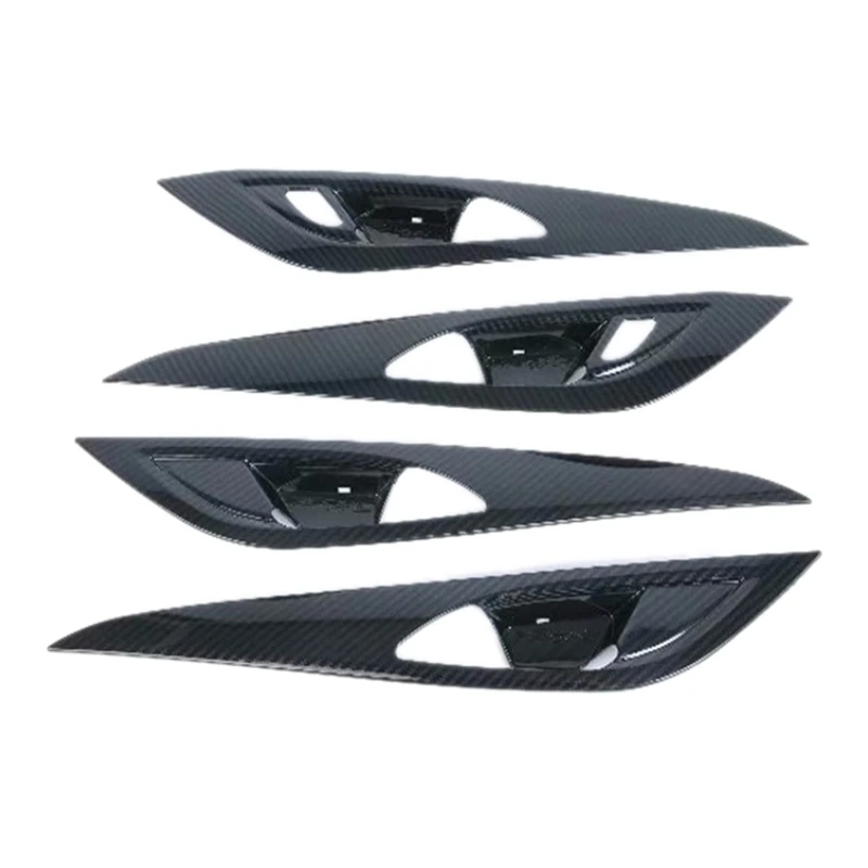 

For Buick Regal 2017 2018 2019 Carbon Fiber Car Inner Door Handle Bowl Cover Trim Frame Decor Sticker Accessories,4PCS