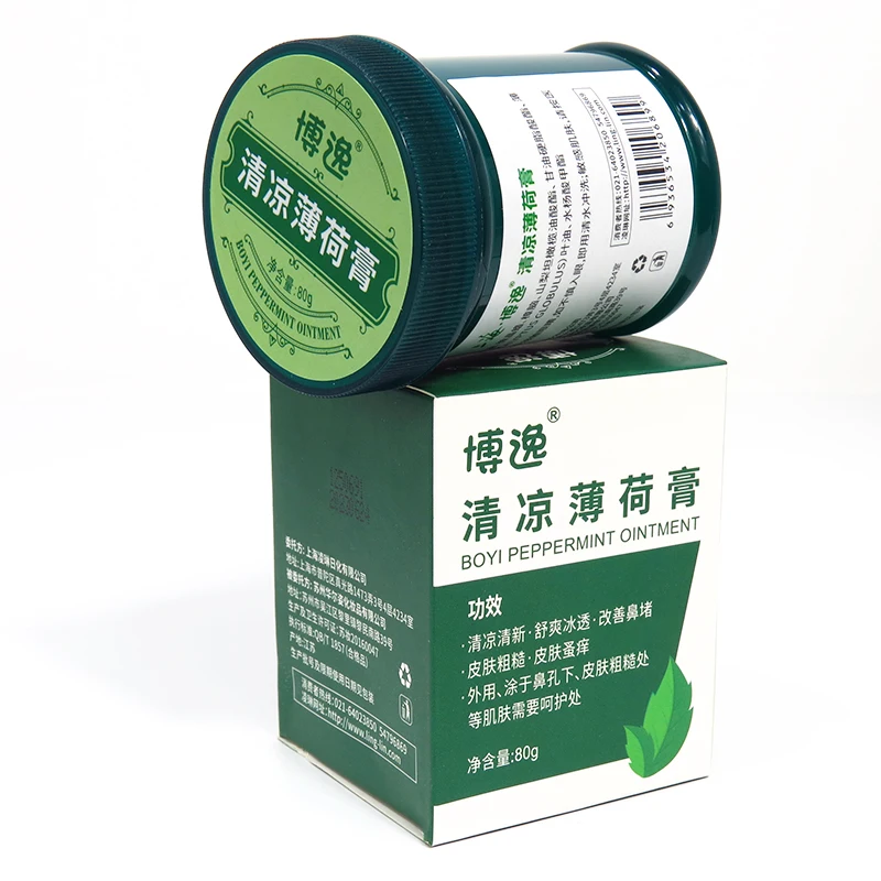 

Shanghai BOYI Peppermint Ointment Green Herbs Headache Repellent Anti-itch Relieve Insect Bites Itchy Peppermint Ointment