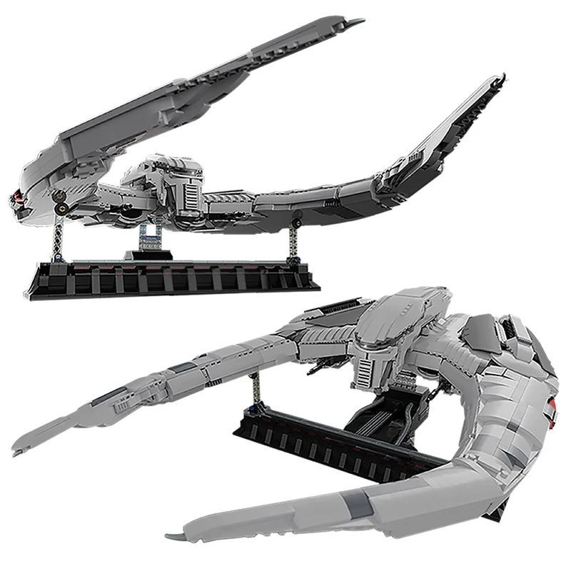 

MOC Galactica-Spaceship-UCS Cylon Raider Building Blocks Battle Space Fortress War Airship Model Idea Toys For Children Kid Gift
