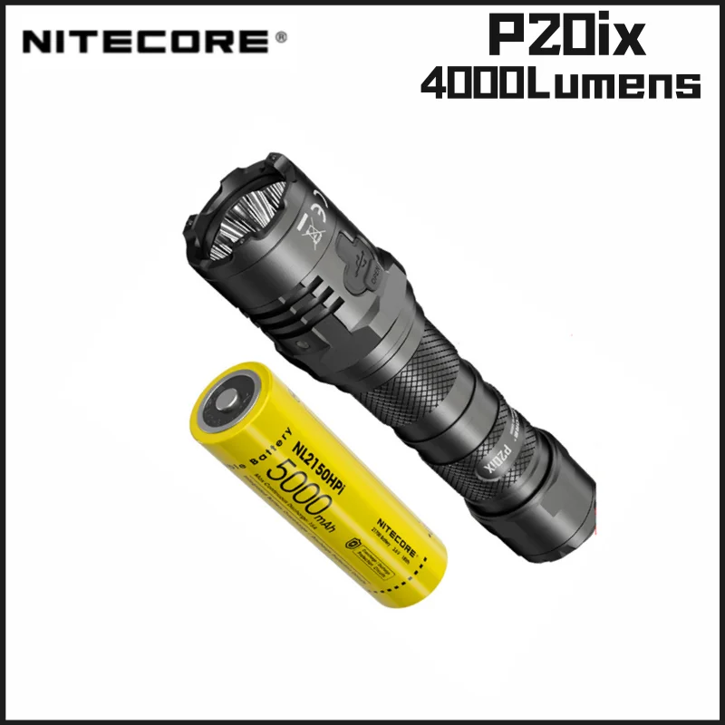 Тактическая вспышка Nitecore P20ix суперъяркая 4000 люмен перезаряжаемая с
