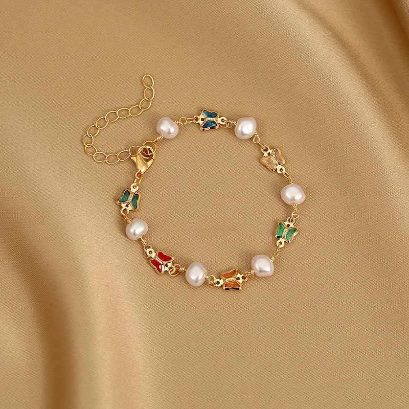 

Women Colorful Heart Butterfly Chain Bracelet Beautiful Bracelet Austrian Crystal Fashion Bracelets For Female Gifts