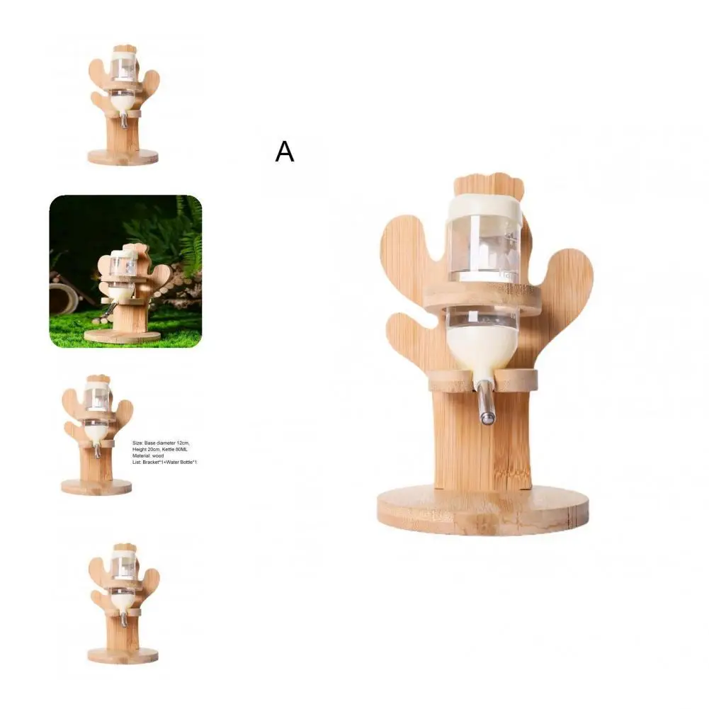 

80ML Practical Cactus Pine Pet Feeder Stable Structure Hamster Drinking Fountain Long Lifespan for Household