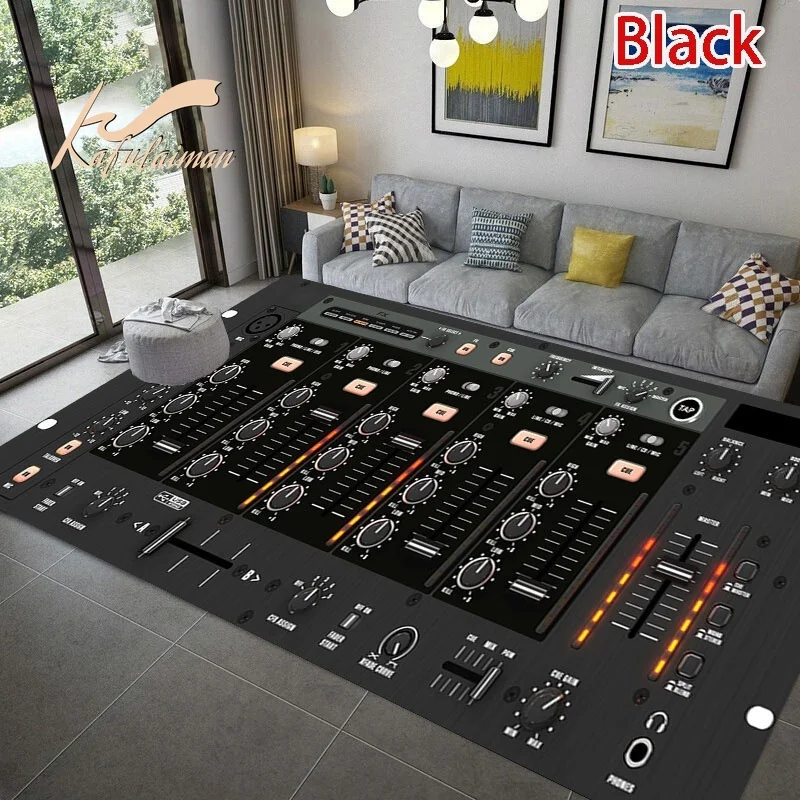 Коврик-бегунок с музыкальным узором для DJ для кухни, прихожей, спальни, гостиной, мягкий ковер, антискользящая область.