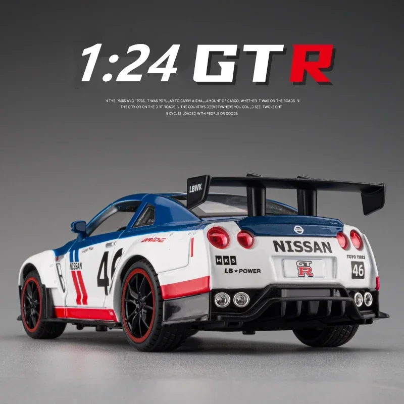 1:24 модель спортивного автомобиля God Of War Nissan Skyline GTR R34 R35 из сплава Литые