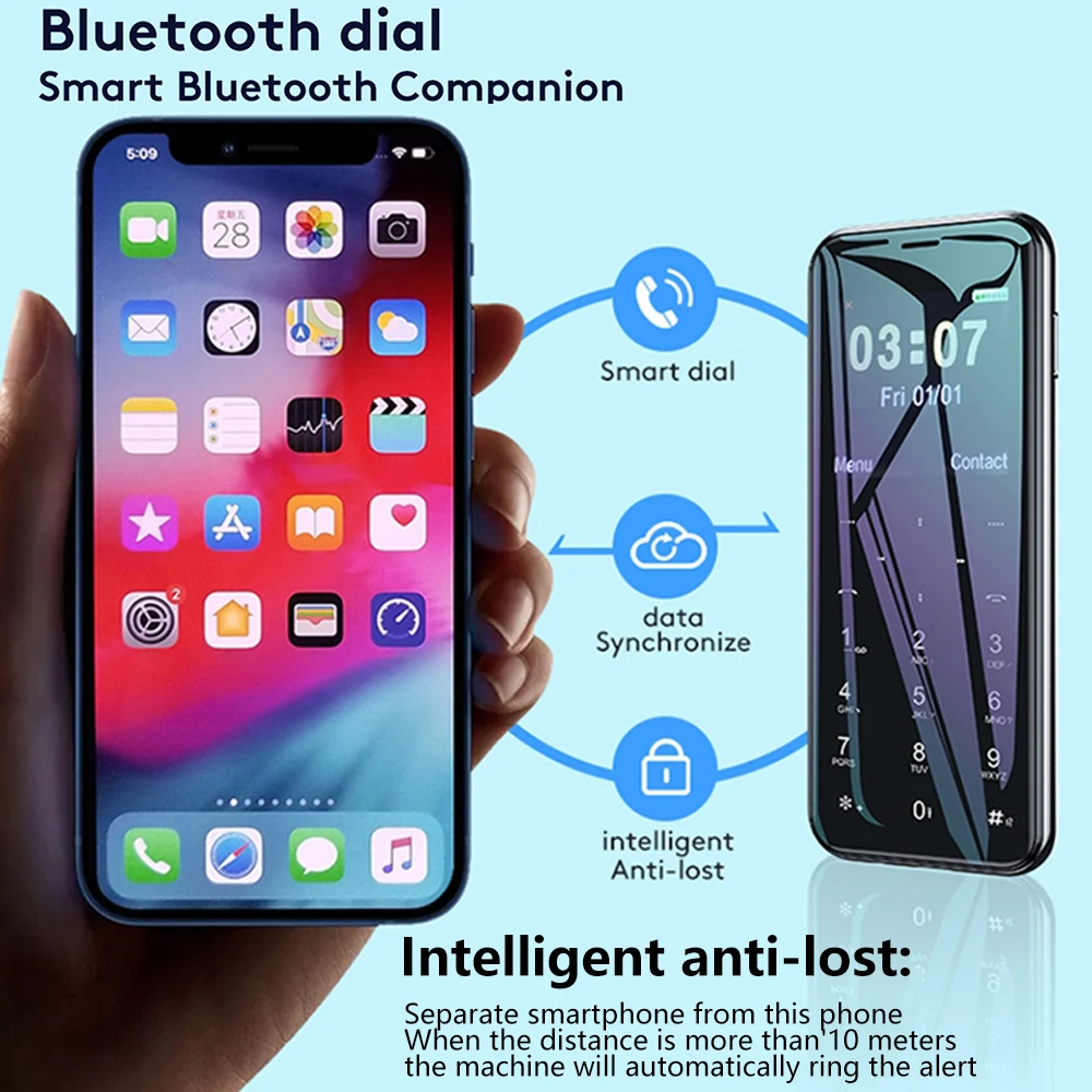 SERVO Touch Button Mobile Phone 1.44“ HD Screen Dual Sim FM Radio Bluetooth Dial Speed Dial Blacklist Unlocked 2G GSM Telephone