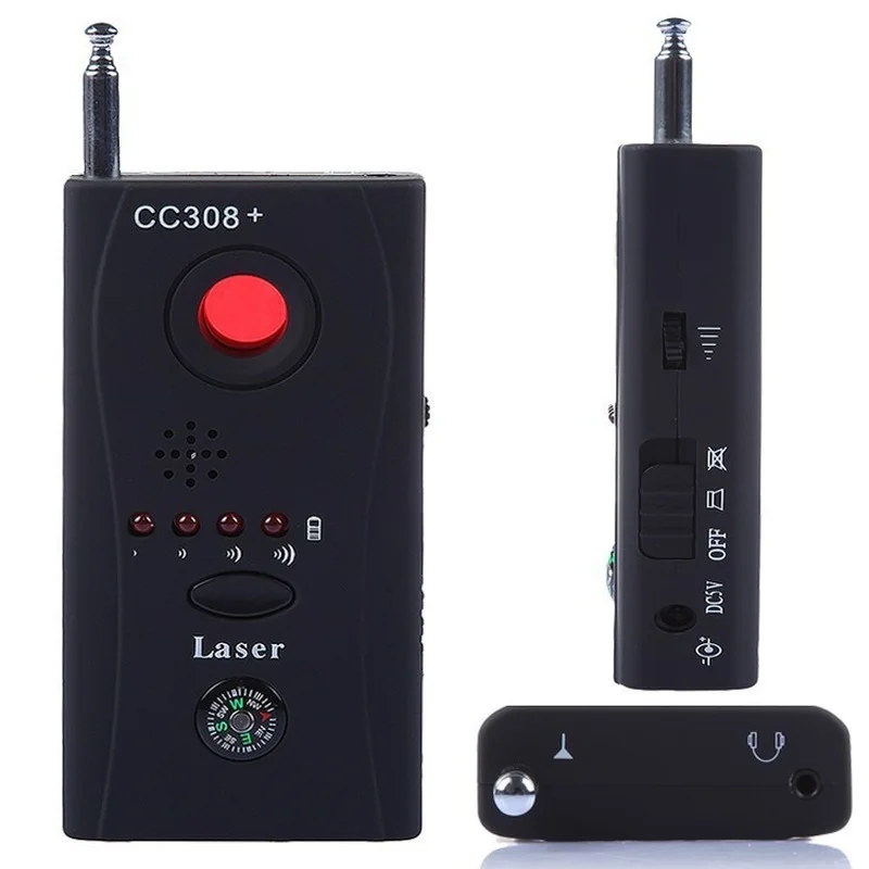 Multi-Function Wireless Hidden Camera Monitor Mini Lens Bug Detector CC308 Full-range WiFi RF GSM Device Finder EU Power Adapter