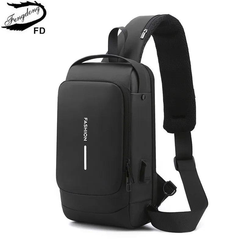 anti-theft shoulder bag for ipad mini 6 crossbody bag for men travel chest bag with password lock messenger bag men male gift