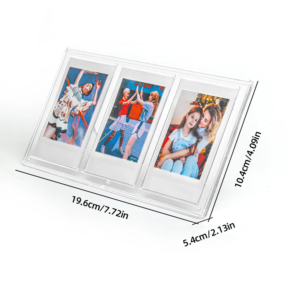 3 Inch Digital Photo Frames Transparent 3 Boxes Vertical Photo Frame Holiday Wishes Vertical Lightweight for Home Office Desktop images - 6