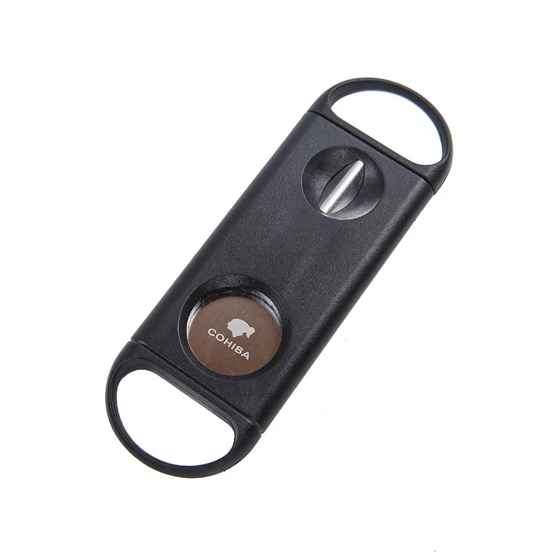

2022 NEW Cigar Cutter Sharp Stainless Steel Cigar Guillotine Black Pocket V-Cut Cigar Accessories Scissors Drop Shipping