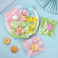 10pcsbag multi use transparent printing creative sealed bag snack storage pouch jewelry packaging bag ziplock bag