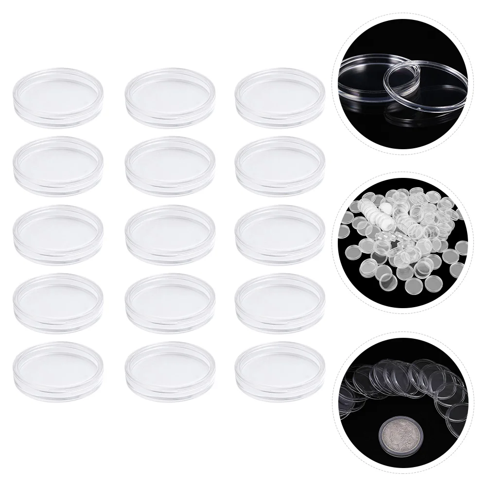 

Holder Capsules Container Case: Silver Holder Display Case Storage Container 24PCS 40mm Protectors Supplies for Collectors