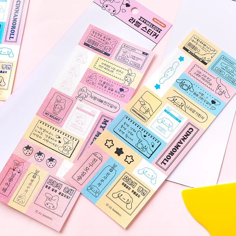 80 шт./лот наклейка Sanrio Kuromi Melody милые канцелярские принадлежности скрапбукинг