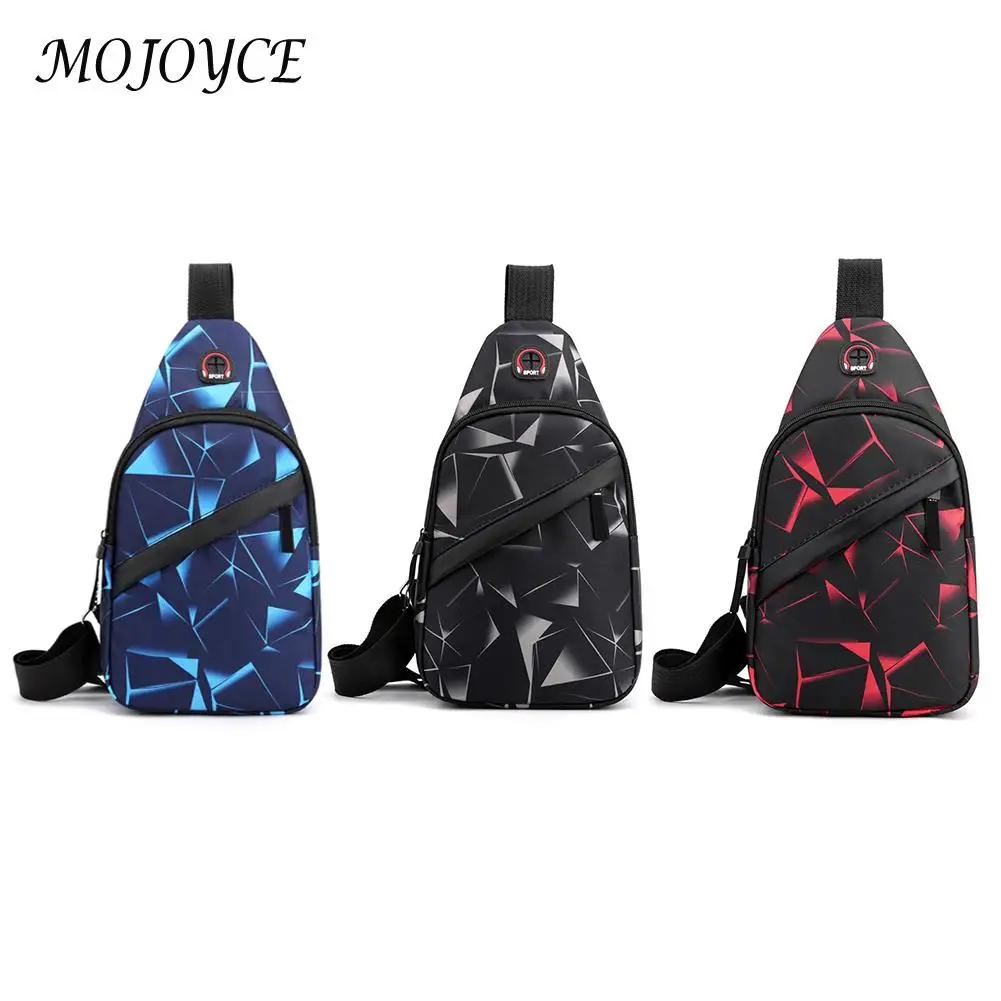 

Men Shoulder Crossbody Bag Single Shoulder Handbag Front Zipper Pocket Chest Bags for Traveling Exercise Cycling