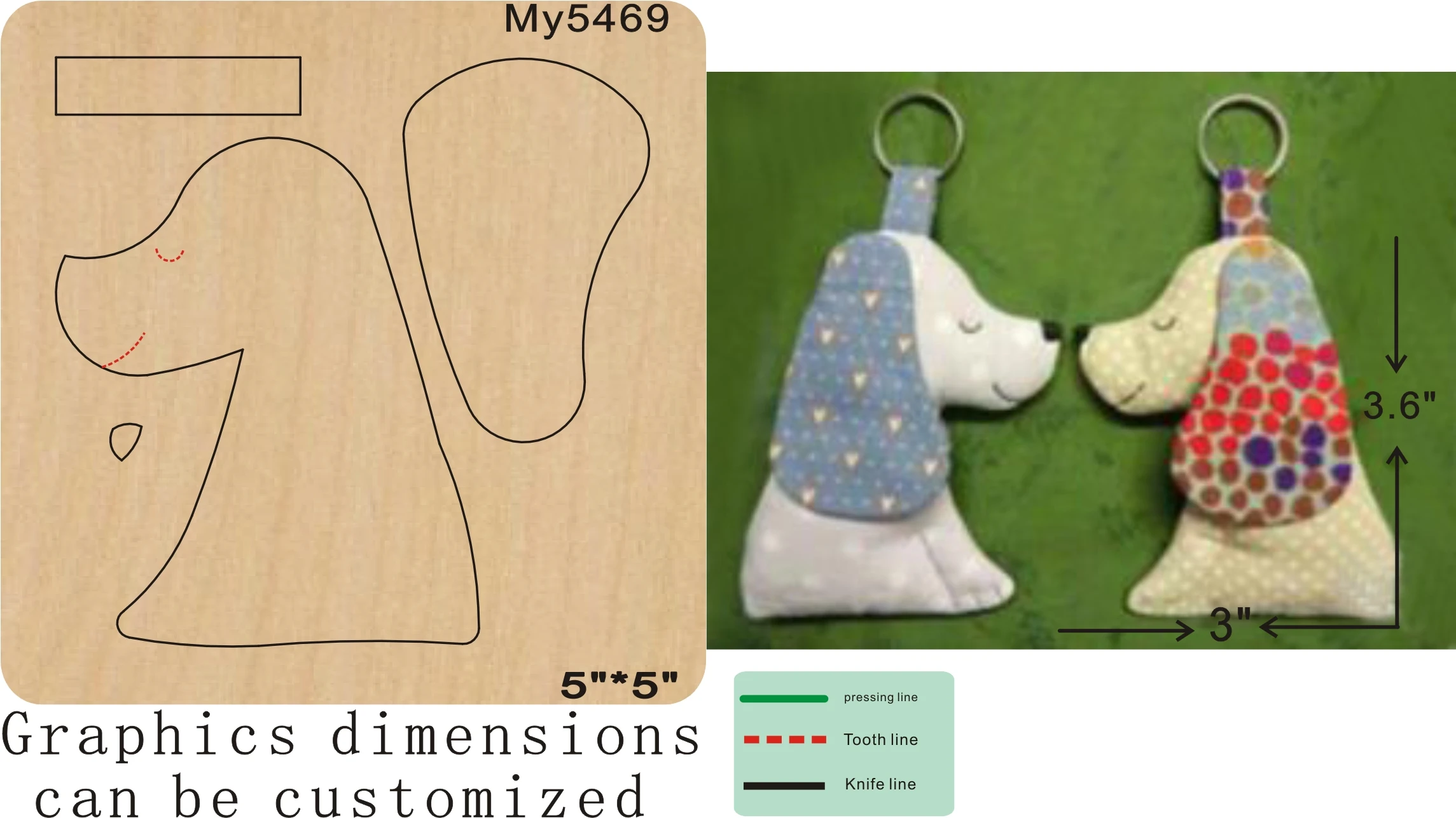 

Режущий штамп для резки дерева MY5469 совместим с большинством высекальных машин на рынке.