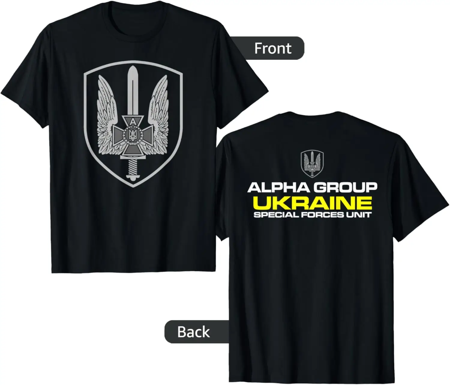 Футболка Украина спецназа Alpha Group Spetsnaz SBU с коротким рукавом повседневные