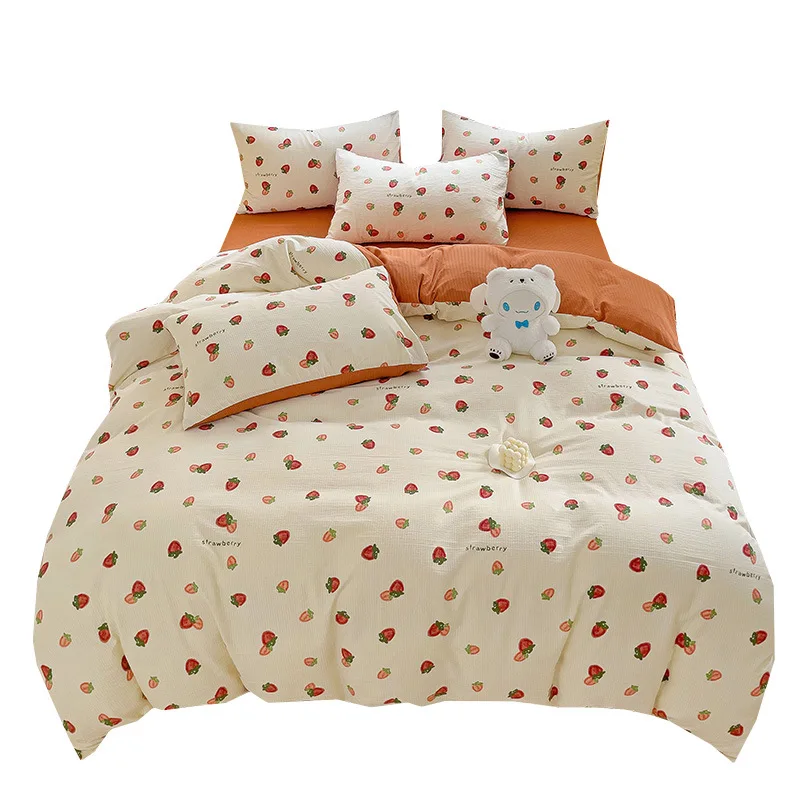 Жаккардовый хлопковый комплект Class a из четырех предметов пододеяльник промытой