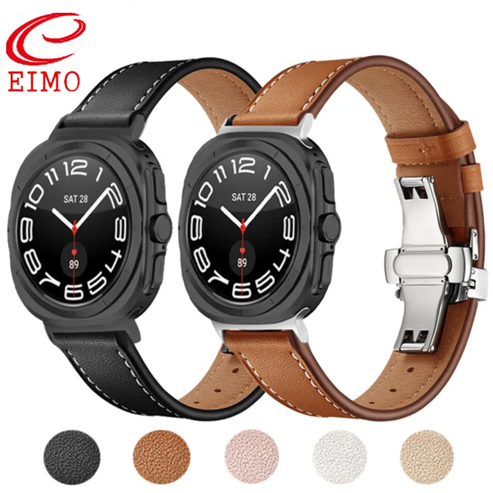 Кожаный ремешок для Samsung Galaxy Watch 7 ultra 47 мм Аксессуары