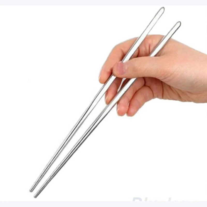 

2Pairs 304 Stainless Steel Chopsticks Non-slip Lightweight Tableware For Home Use Kitchen Utensils