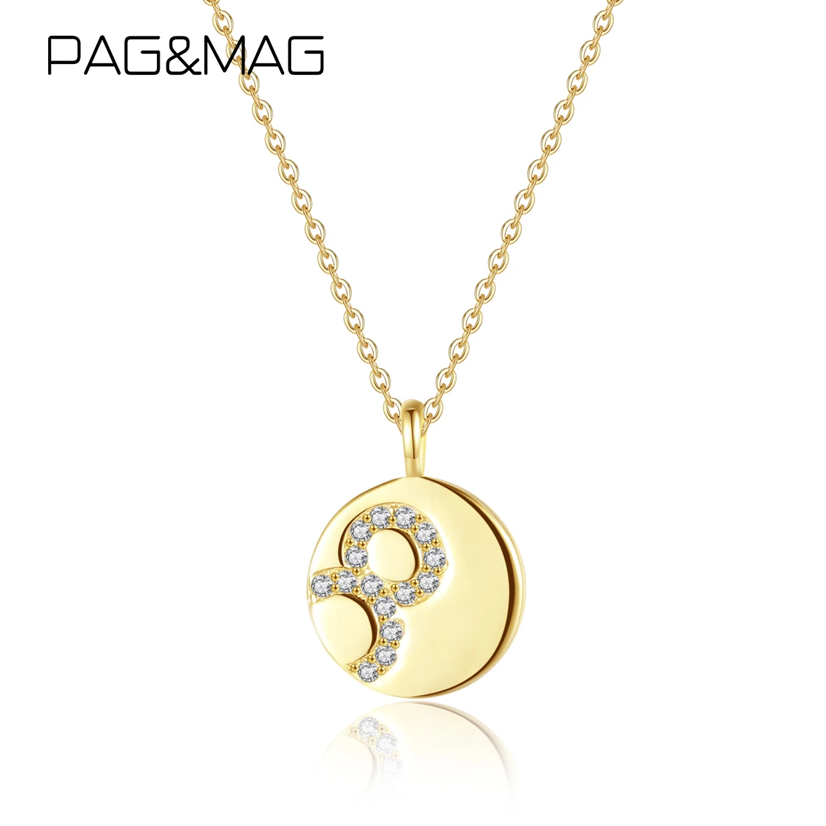 

Ожерелье с кубическим цирконием, простой дизайн, изящная круглая подвеска, классика, изящное серебро, 14 к, золотой цвет, женская подвеска, це...