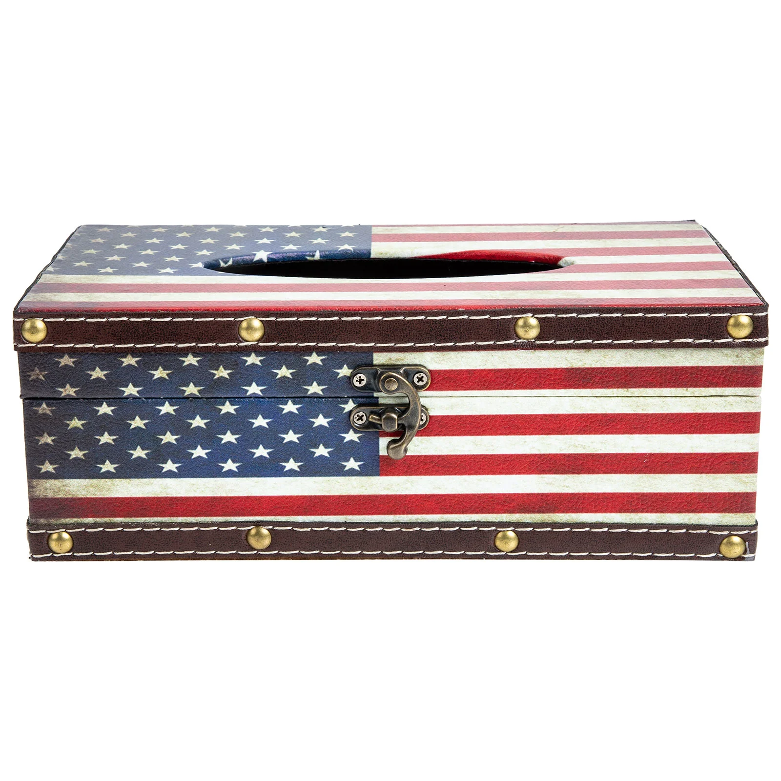 

Tissue Box Cover Holder Napkin Wooden Rectangular Decor Americana European Wood Covers Facial Dispenser Bathroom Paper Diy
