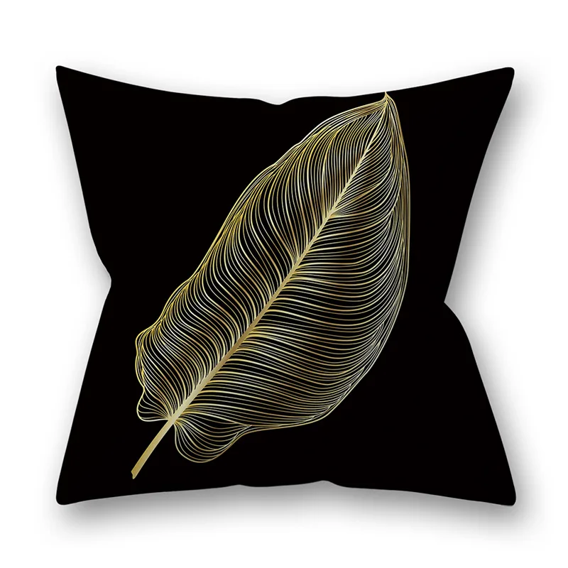 Черно-белая наволочка из полиэстера 45 х45 см