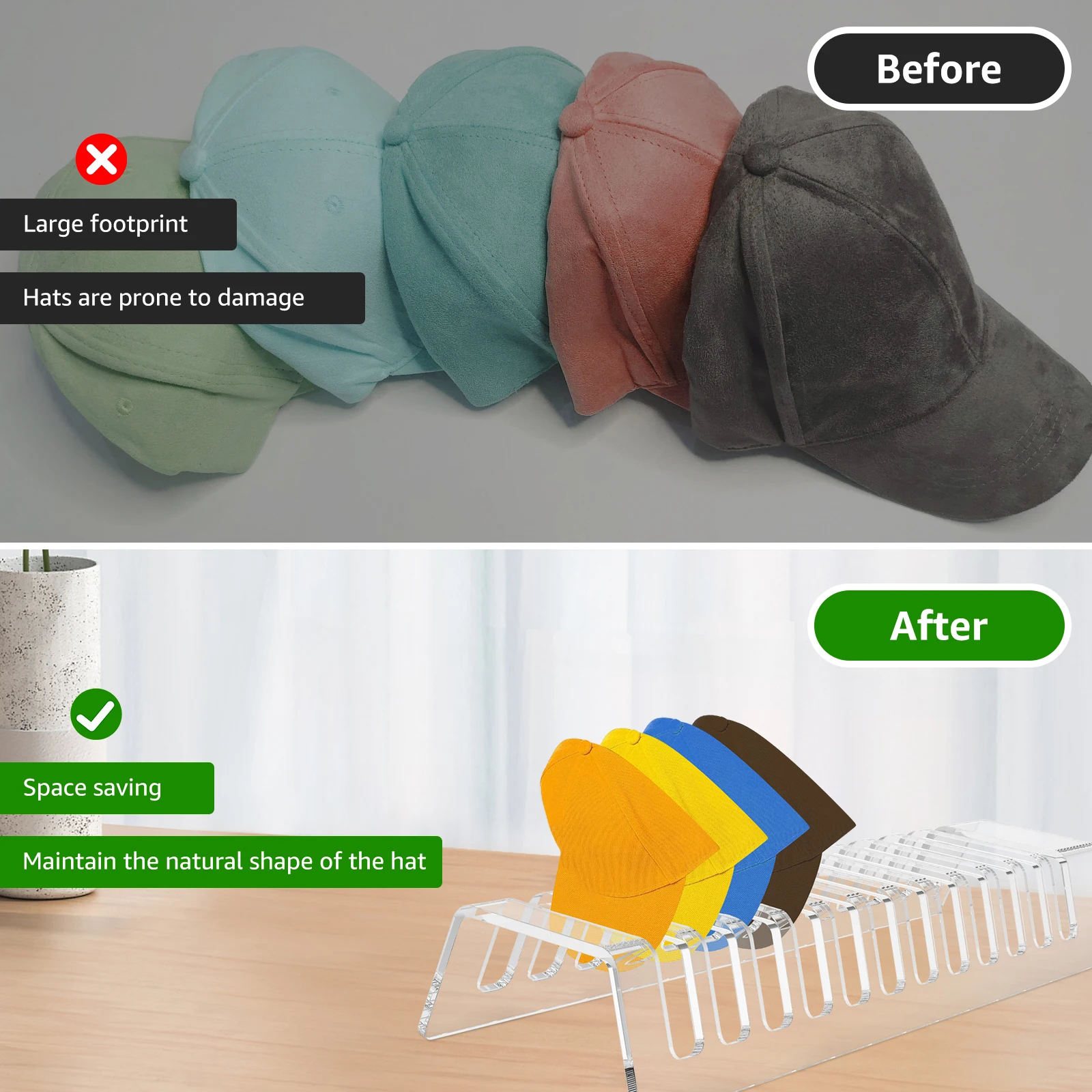 Демонстрационная стойка для Бейсбольных кепок с 7/12-ю ячейками прочный