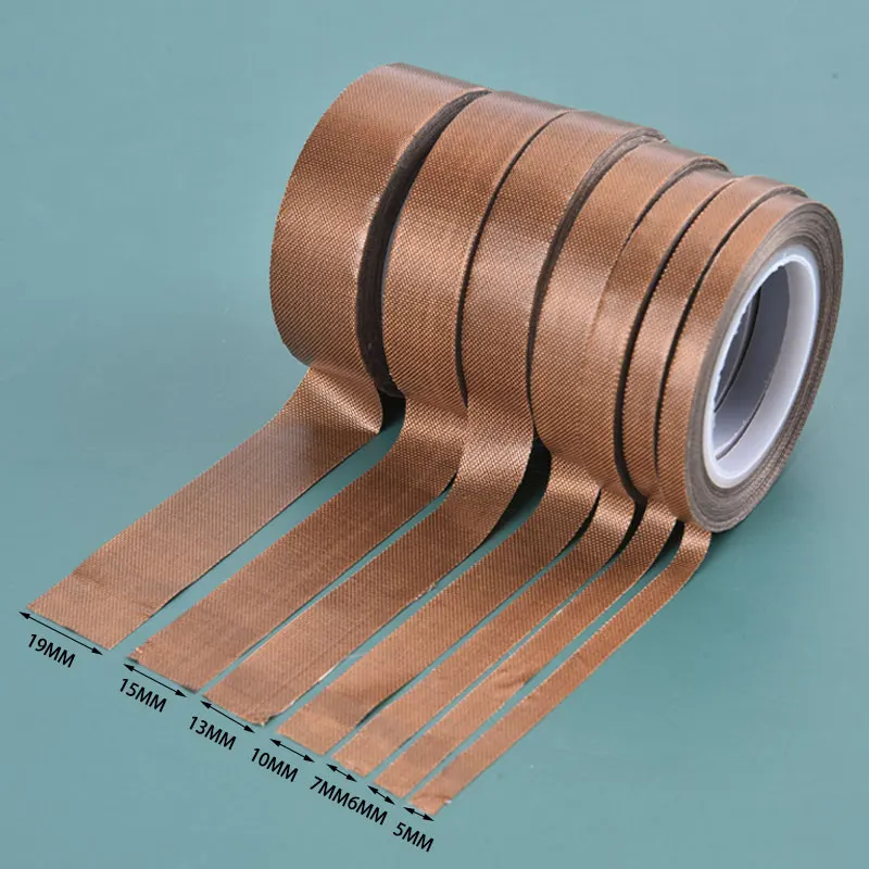 

0.13mm 300 Degree High Temperature Resistance Adhesive Tape Cloth Heat Insulation Sealing Machine PTFE Tape Caulk Tape Reusable