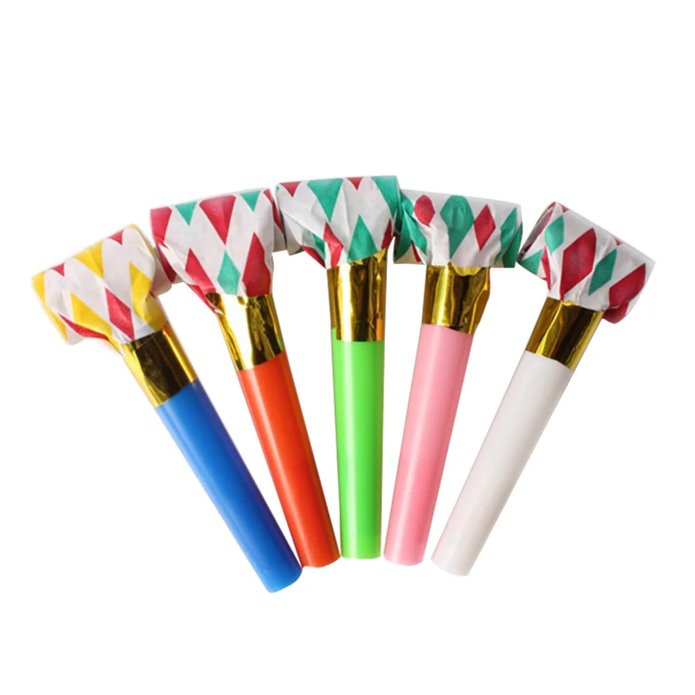 

10pcs Kids Horns Noise Makers Blowouts Cheering Props for Wedding Carnival