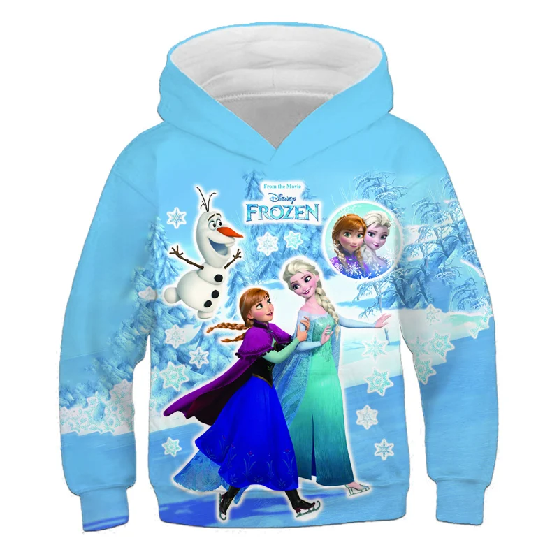 

Baby Girl Sweatshirts Disney Frozen Hoodies Children's Clothing Hoodie Pullovers Kids Girls Clothes 2022 Autumn Winter Coats Top
