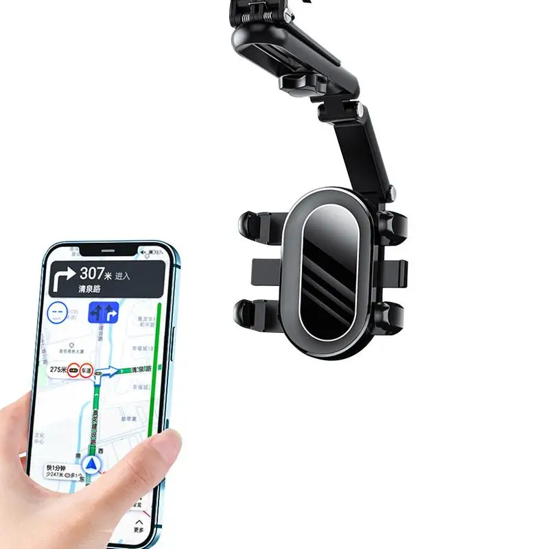 

Rearview Mirror Car Phone Holder Sun Visor Universal Mobile Phone Bracket Stable Multi-Functional Cell Phone Stand
