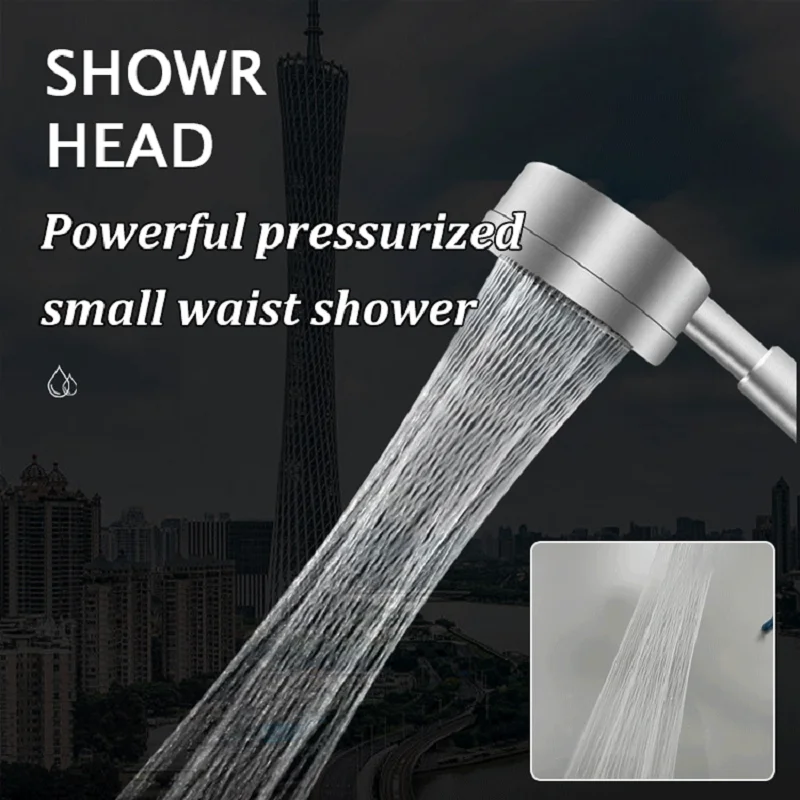 

Small Waist Shower Turbocharged Propeller Driven Shower Head Cotton Filter Turbocharged High Pressure Handheld Shower Nozzle