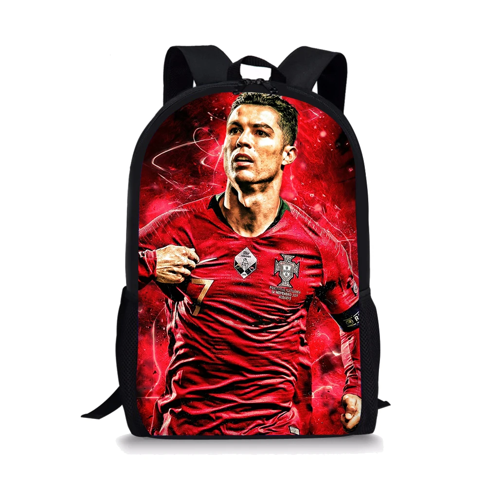 

Football-star-Cristiano Ronaldo School Bags For Boys Girls 3D Print School Backpacks Kids Bag Backpack Men Child Mochila