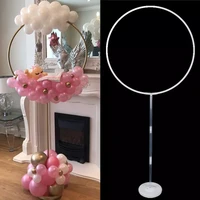 2set round circle balloon stand column balloon frame holder arch bow decor for baby shower balloon decorations birthday supplies