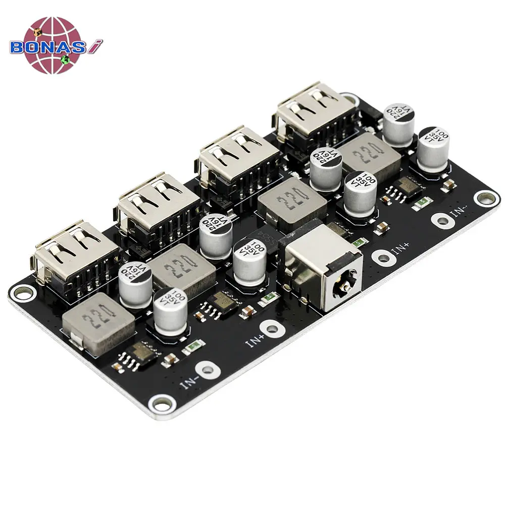 Понижающий преобразователь 4-канальный QC3.0 QC2.0 DC-DC