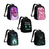 cheshire cat large durable travel laptop backpack water resistant bag with usb charging port business daypack for women men