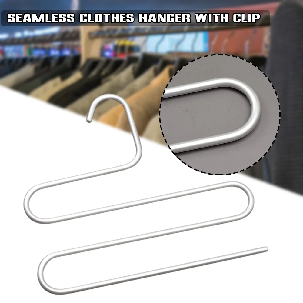 

Aluminum Alloy S-Shaped Trouser Hanger Multifunctional Multi-Layer Hanger for Home Bathroom Bedroom Heavy Duty Durable CLH@8