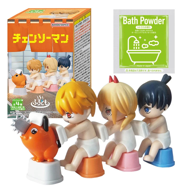 

Anime Chainsaw Man Denji Figure Bath Bathroom Pochita Power Makima Figure Q Verision Reze Collectile Toy Hayakawa PVC Ornament