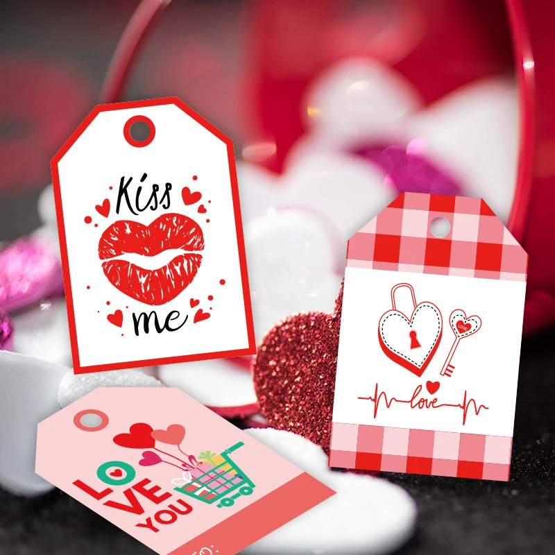 

48 шт., бумажные ярлыки с надписью «I love You»