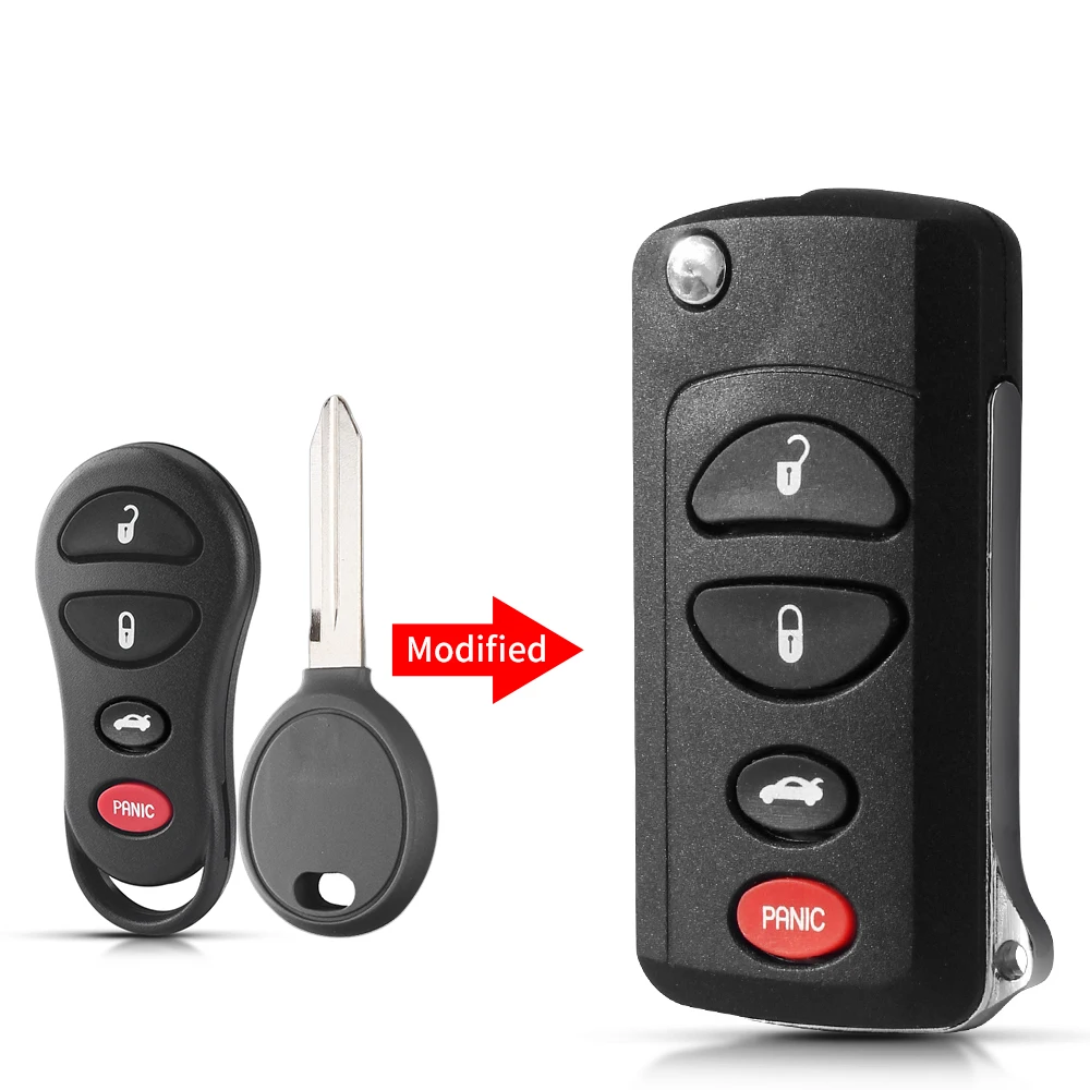 

Dandkey измененный корпус автомобильного ключа с 4 кнопками для Jeep Liberty Dodge Neon Intrepid Chrysler Sebring 300M Concorde