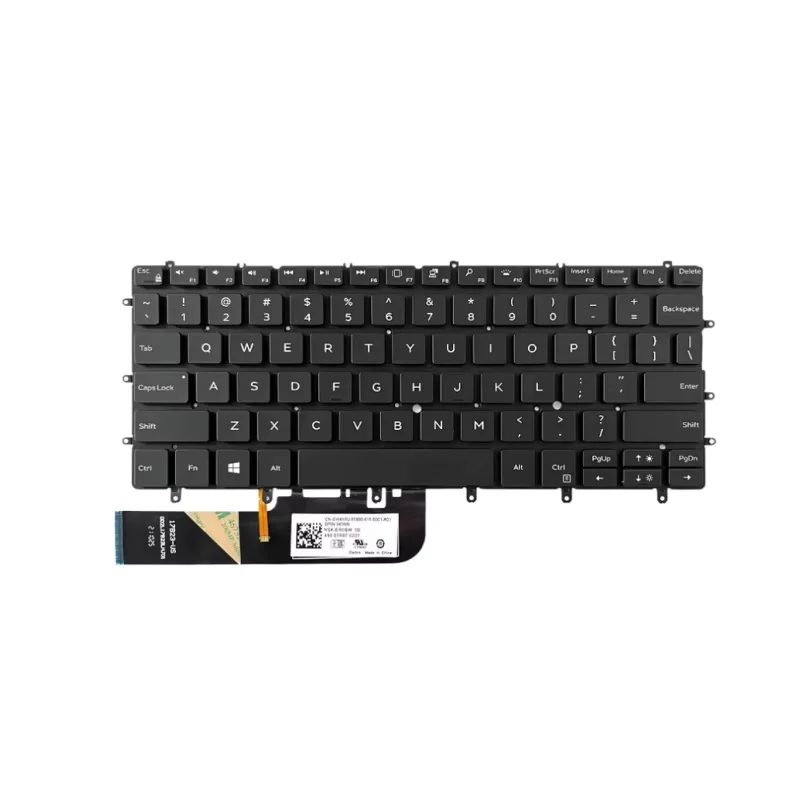 Фото Новый чехол для ноутбука XPS 13 9370 9380 7390 9305 P82G, чехол C Shell 0KPRW0/клавиатура с подсветкой №2