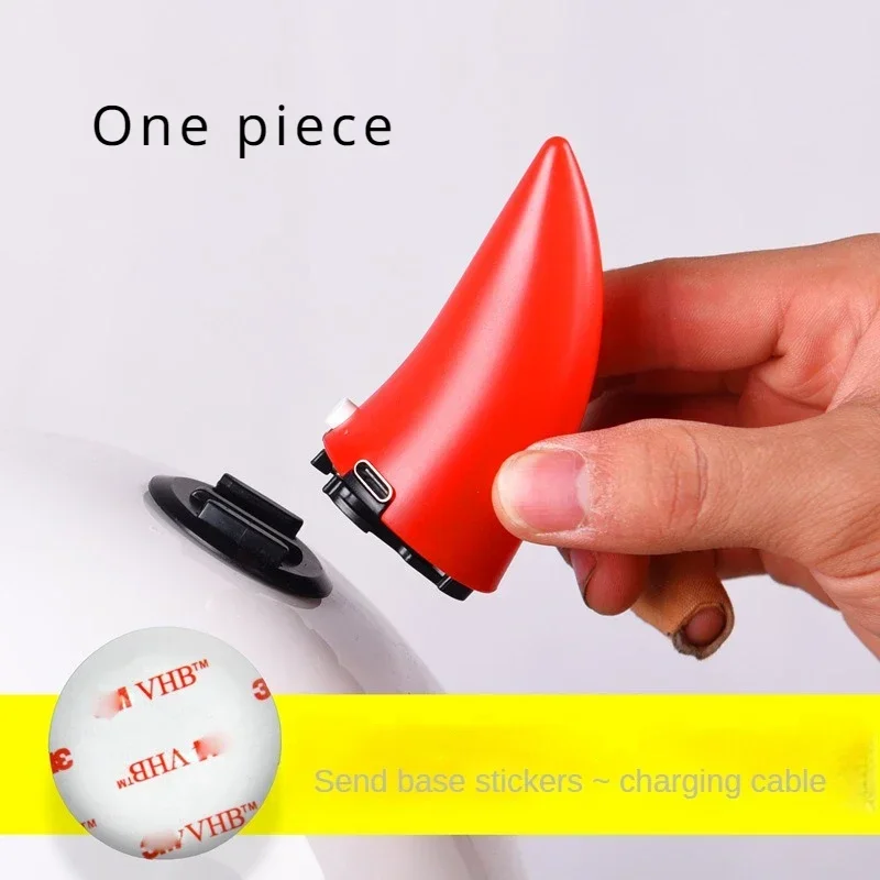 

Украшение для электрического велосипеда/мотоциклетного шлема со светящимися рожками демонов, резьбовые коровья, может излучать деталь, забавное украшение для шлема